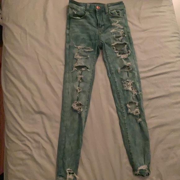 American Eagle high waisted Jeans- Size 0 - Picture 1 of 1